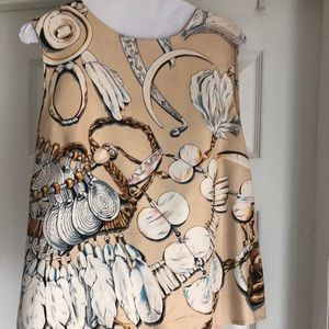 Wathne sleeveless printed blouse